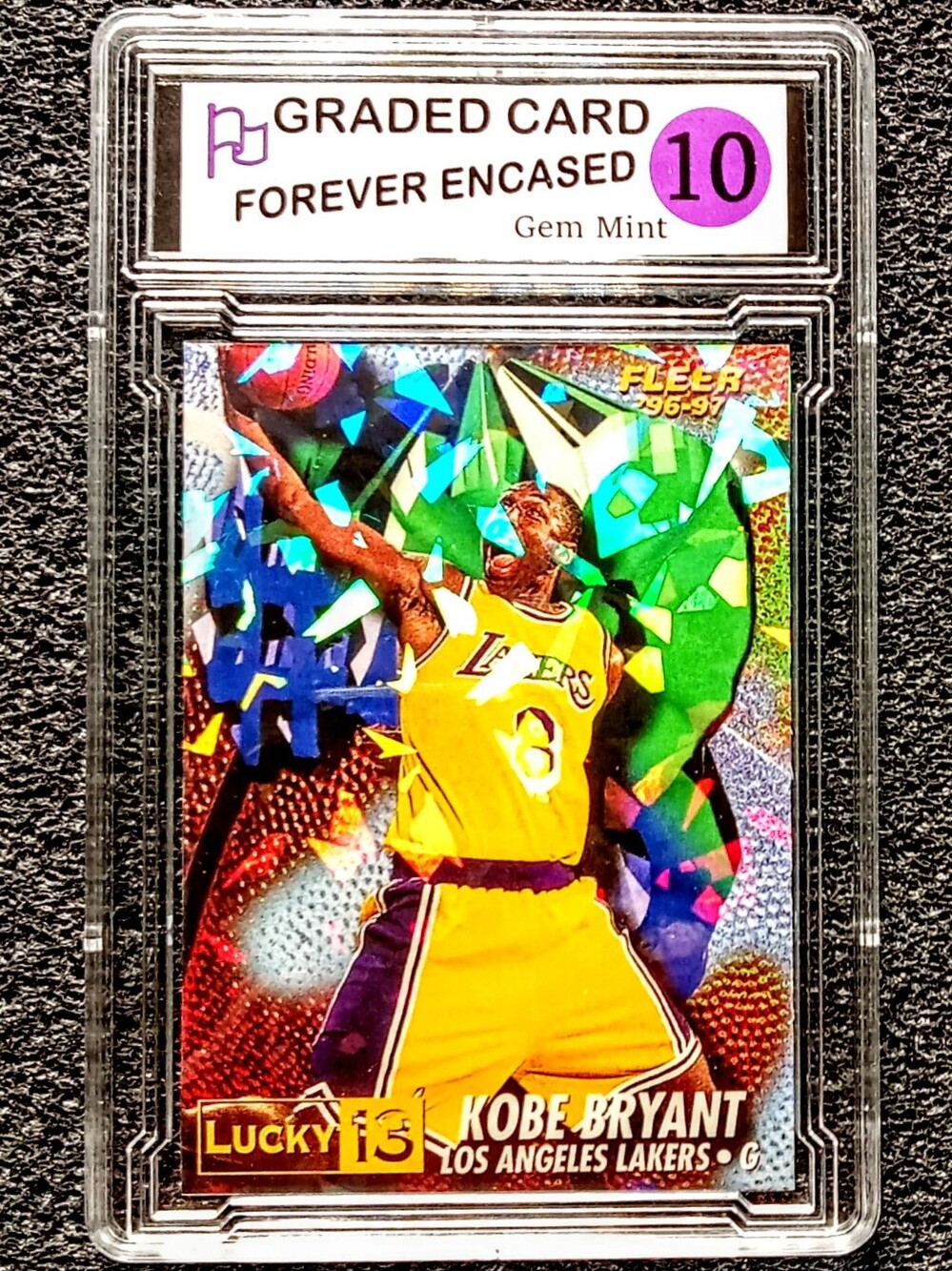 Kobe Bryant Los Angeles Lakers HOF Cracked Ice Basketball Rookie Cars